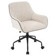 DREHSTUHL in Webstoff Grau, Schwarz, Beige - Beige/Schwarz, KONVENTIONELL, Kunststoff/Textil (61/83/91/58cm) - Venda