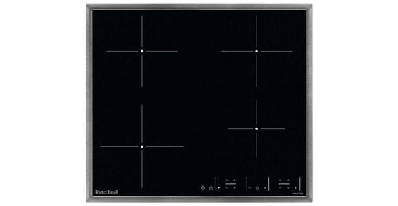 INDUKTIONSKOCHFELD DKEI6640XB  - Edelstahlfarben/Schwarz, Basics, Glas/Metall (57,6/50,6cm) - Dieter Knoll