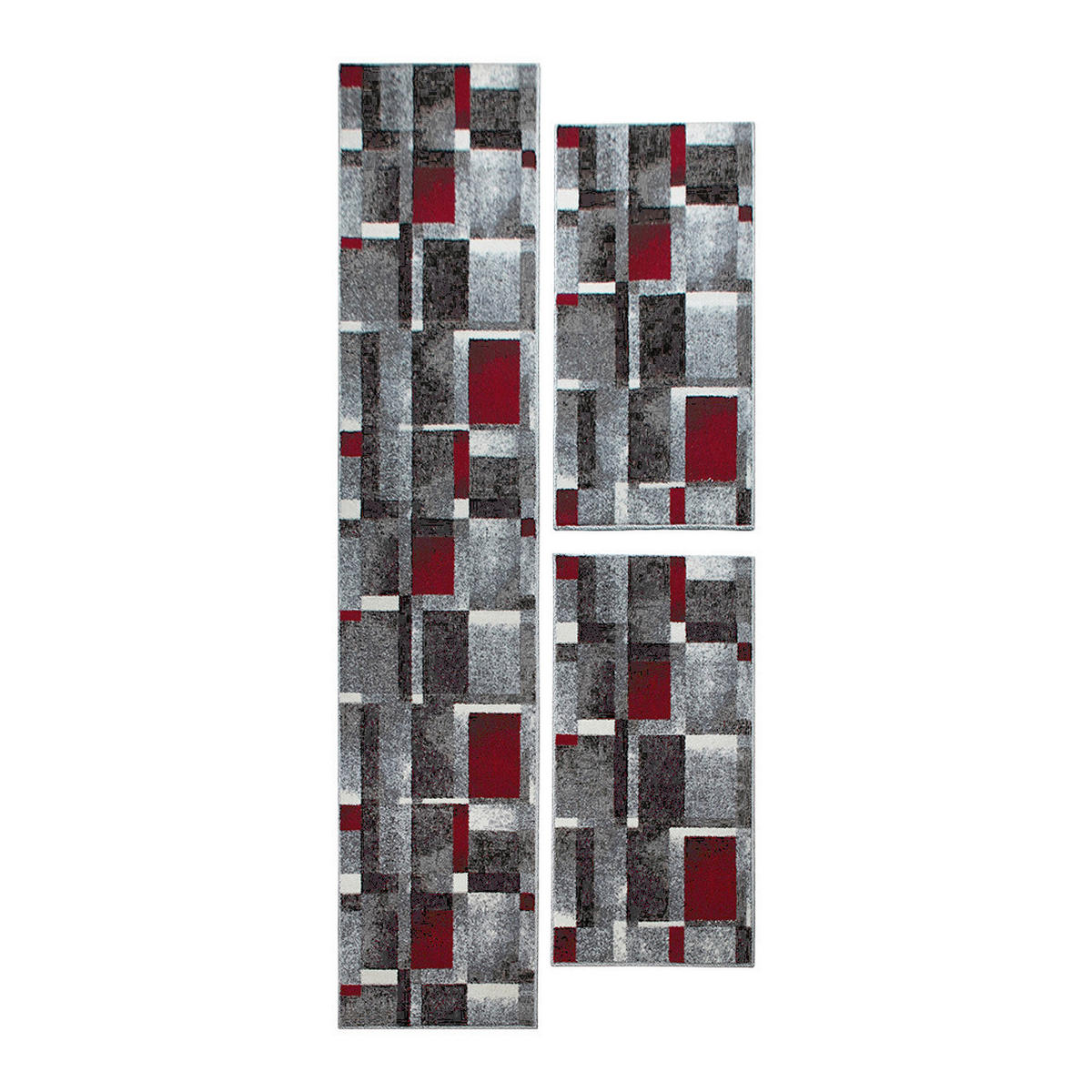 LÄUFER 67/620 cm  - Rot/Grau, Design, Kunststoff/Textil (67/620cm) - Novel