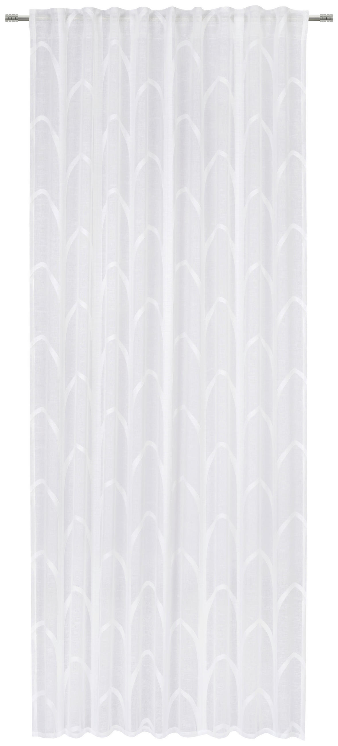 FERTIGVORHANG transparent  - Weiß, Design, Textil (140/245cm) - Esposa