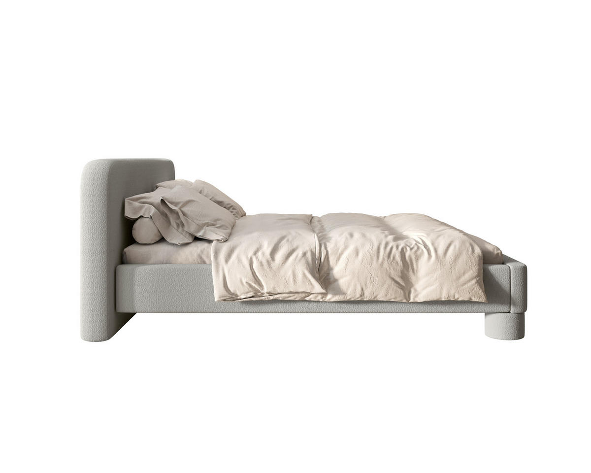 POLSTERBETT 160/200 cm,  in Grau, Lattenrost, Bettkasten,  - Schwarz/Grau, MODERN, Textil/Metall (160/200cm) - MID.YOU