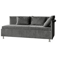 POLSTERLIEGE Flachgewebe Anthrazit  - Weiss/Anthrazit, Konventionell, Holz/Holzwerkstoff (120/200cm) - Beldomo Style