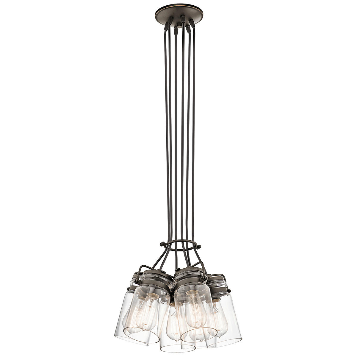 HÄNGELEUCHTE 30.5/25.3 cm    - Bronzefarben, Konventionell, Glas/Metall (30.5/25.3cm) - Elstead Lighting