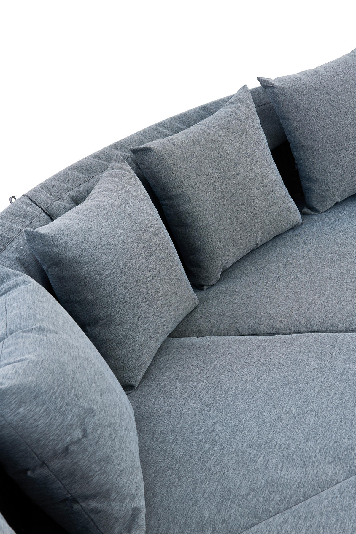 GARTENMUSCHEL Stahl  - Grau, MODERN, Kunststoff/Textil (237/72-150cm) - Ambia Garden