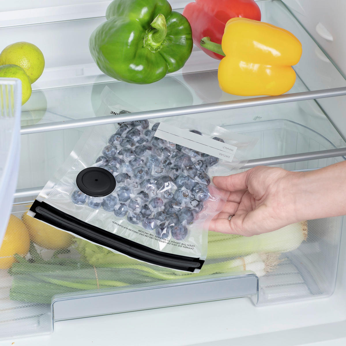 VAKUUM-LEBENSMITTELBEUTEL - Transparent/Schwarz, KONVENTIONELL, Kunststoff (1,25/4/8,5l) - CHEF CUISINE