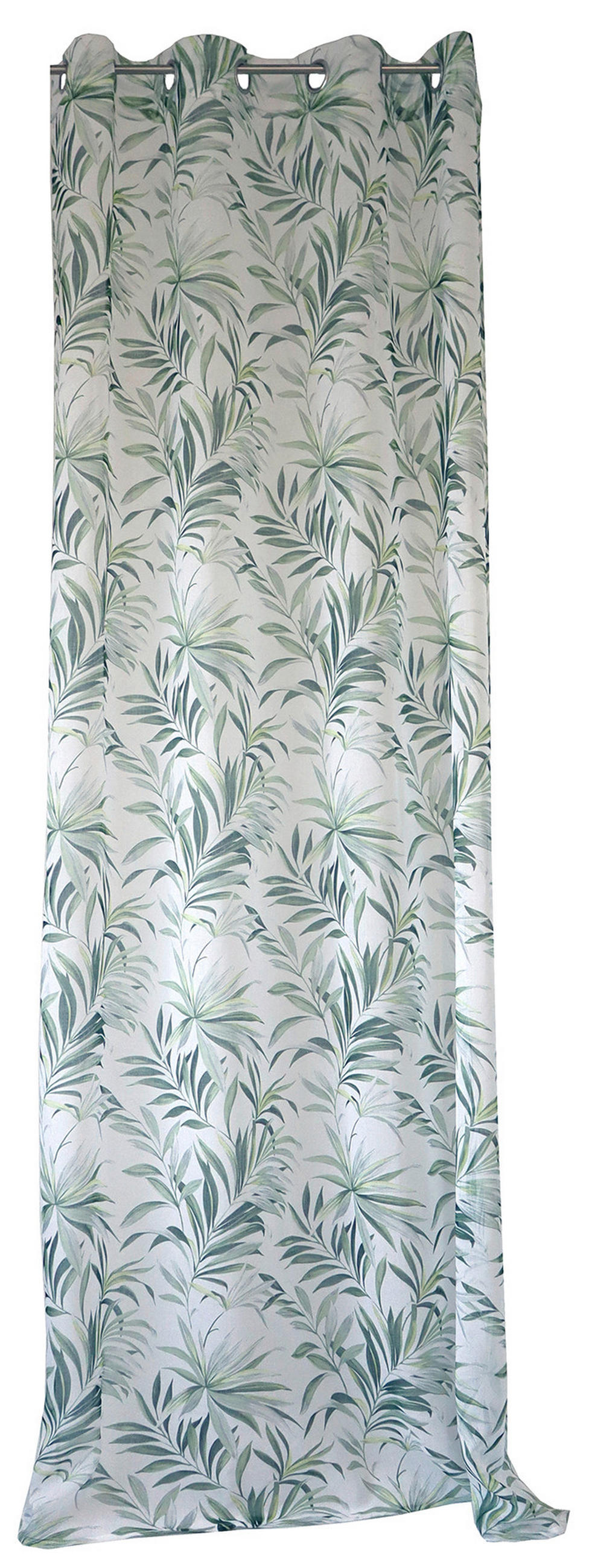 ÖSENSCHAL DIGITAL BEDRUCKT halbtransparent 140/245 cm   - Weiß/Grün, Natur, Textil (140/245cm)