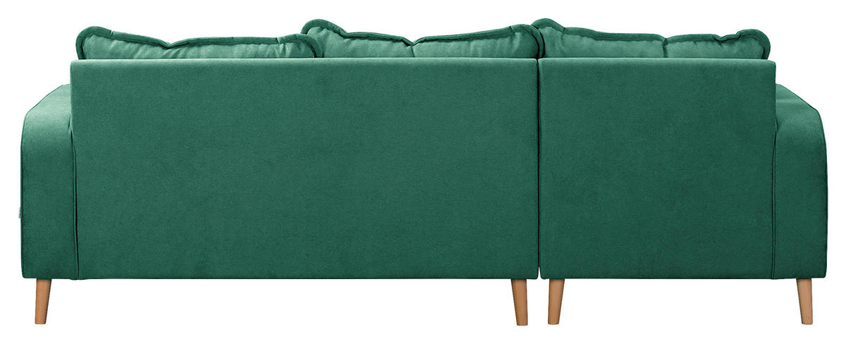 ECKSOFA Beata Mintgrün Mikrofaser  - Wengefarben/Mintgrün, Design, Holz/Textil (150/230cm) - Livetastic