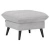 HOCKER Velours Hellgrau  - Hellgrau/Schwarz, Design, Holz/Textil (63/44/63cm) - Carryhome