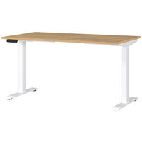 SCHREIBTISCH 140/80/72-118 cm  in Weiß, Eichefarben, Braun  - Eichefarben/Weiß, MODERN, Holzwerkstoff/Metall (140/80/72-118cm) - Novel