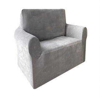 PREVLEKA ZA NASLANJAČ - siva, Basics, tekstil (75-115/78-102cm)