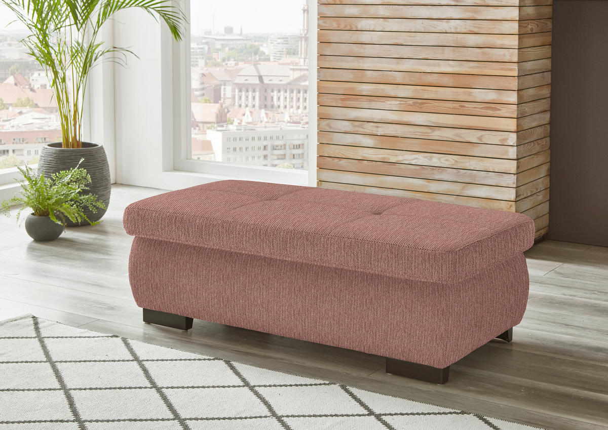 ECKSOFA in Flachgewebe Orange  - Schwarz/Orange, Design, Textil/Metall (297/174cm) - Beldomo Style