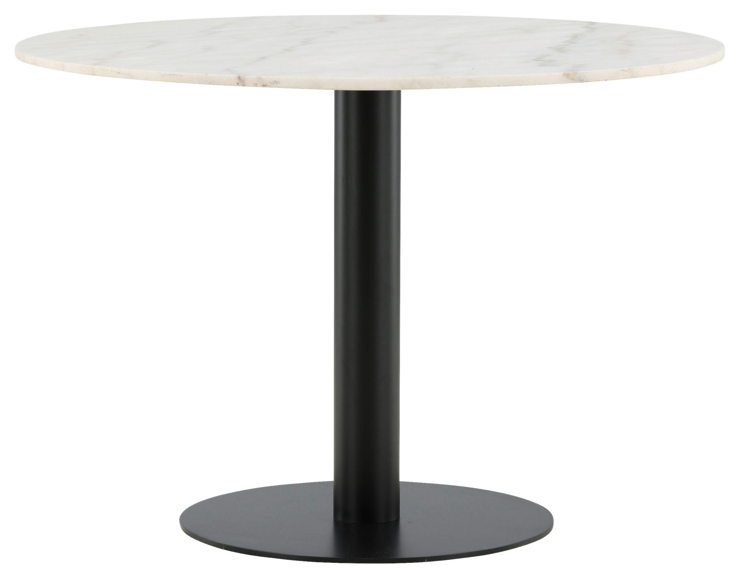 MATBORD i metall, sten 106/106/75 cm   - vit/svart, Design, metall/sten (106/106/75cm) - Livetastic