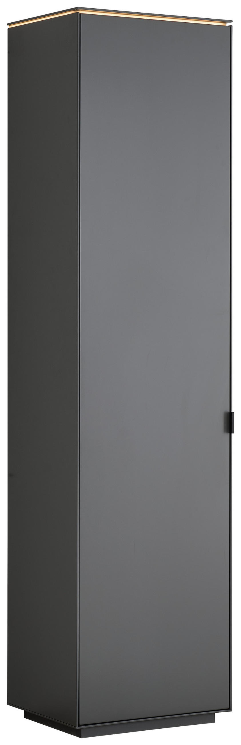 GARDEROBENSCHRANK  in 50/200/40 cm  - Anthrazit/Schwarz, Design, Holzwerkstoff/Metall (50/200/40cm) - Dieter Knoll