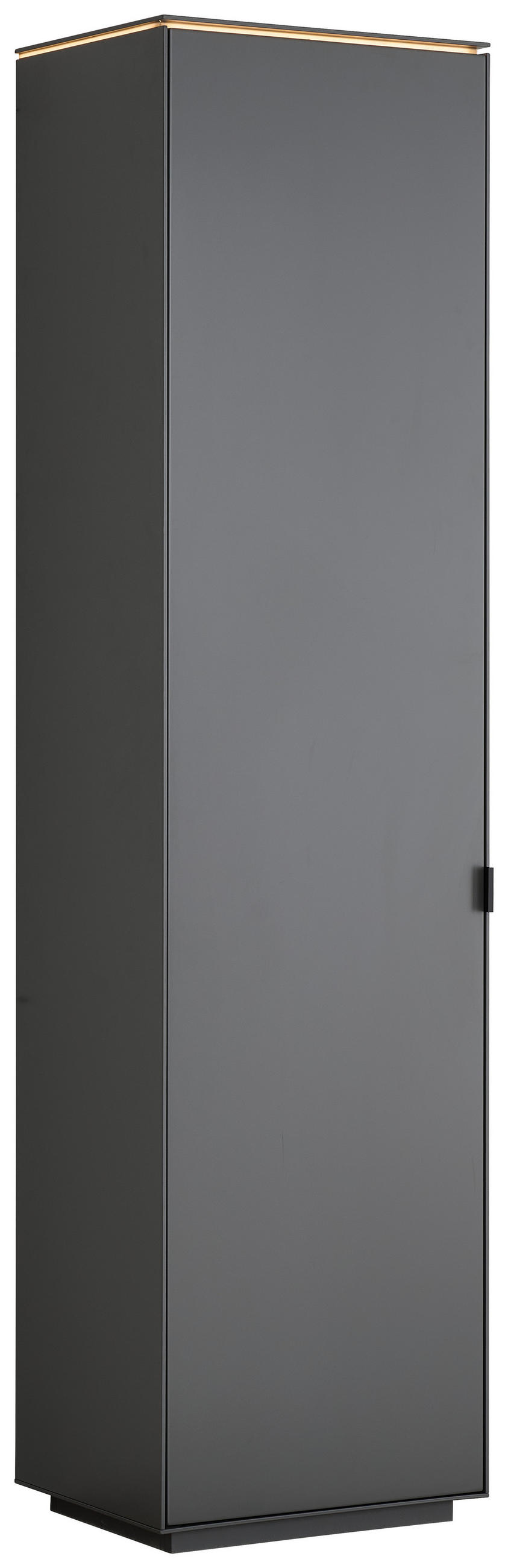 GARDEROBENSCHRANK  in 50/200/40 cm  - Anthrazit/Schwarz, Design, Holzwerkstoff/Metall (50/200/40cm) - Dieter Knoll