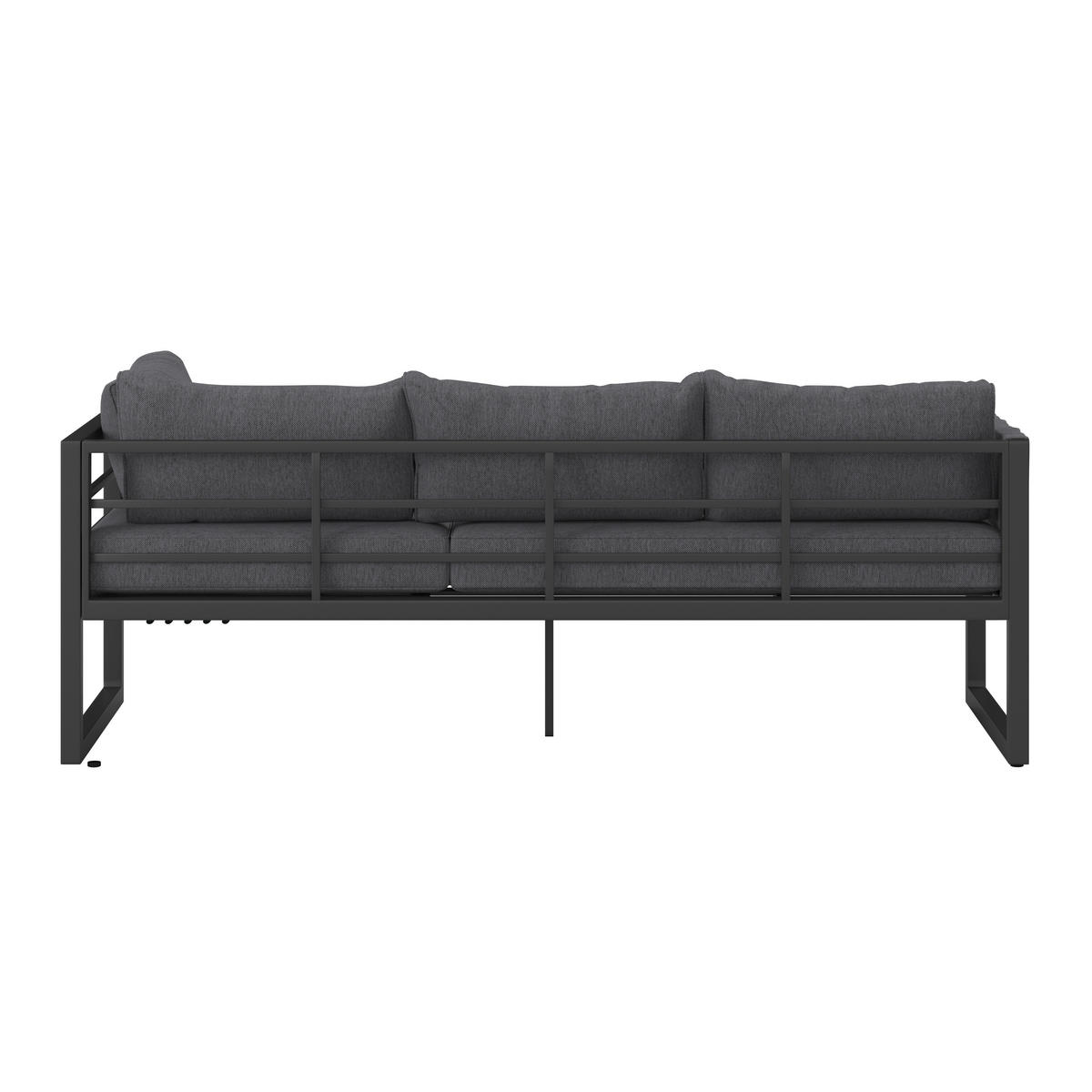 DINING-LOUNGESET 4-teilig  - Grau, MODERN, Glas/Textil (193/260cm) - Ambia Garden