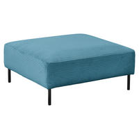 HOCKER Cord Petrol  - Petrol/Schwarz, Design, Textil/Metall (100/41/100cm) - Johann Jakob