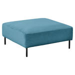 HOCKER in Textil Petrol  - Petrol/Schwarz, Design, Textil/Metall (100/41/100cm) - Johann Jakob