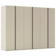 DREHTÜRENSCHRANK 301/235/61 cm,  in Champagner, 6-türig  - Champagner/Graphitfarben, Basics, Holzwerkstoff/Metall (301/235/61cm) - Novel