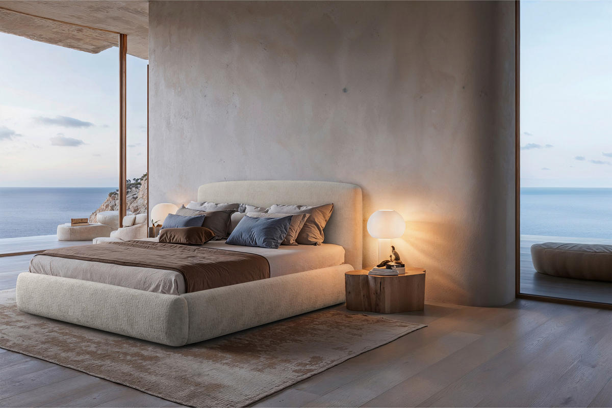 POLSTERBETT 180/200 cm  in Beige  - Beige, Modern, Holz/Holzwerkstoff (180/200cm) - MID.YOU