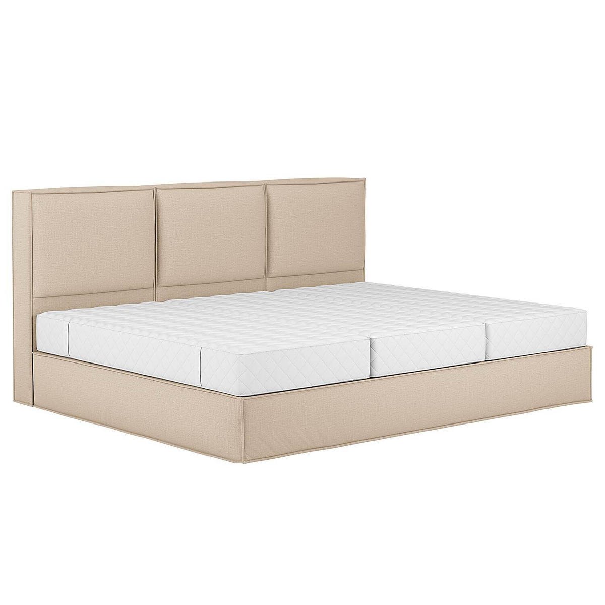 BOXSPRINGBETT 270/200 cm  in Beige  - Beige, Design, Textil (270/200cm) - home24