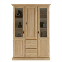 VITRINE in massiv Pinie Beige  - Beige, Design, Holz (153/217/42cm) - Livetastic