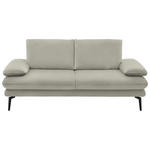 2,5-SITZER Dieter Knoll in Velours Ecru  - Ecru/Beige, Design, Textil/Metall (196/89/104cm) - Dieter Knoll