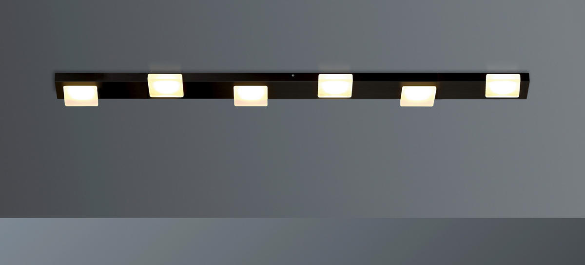 LED-DECKENLEUCHTE 115/12/3 cm  - Schwarz, Design, Metall (115/12/3cm) - BOPP