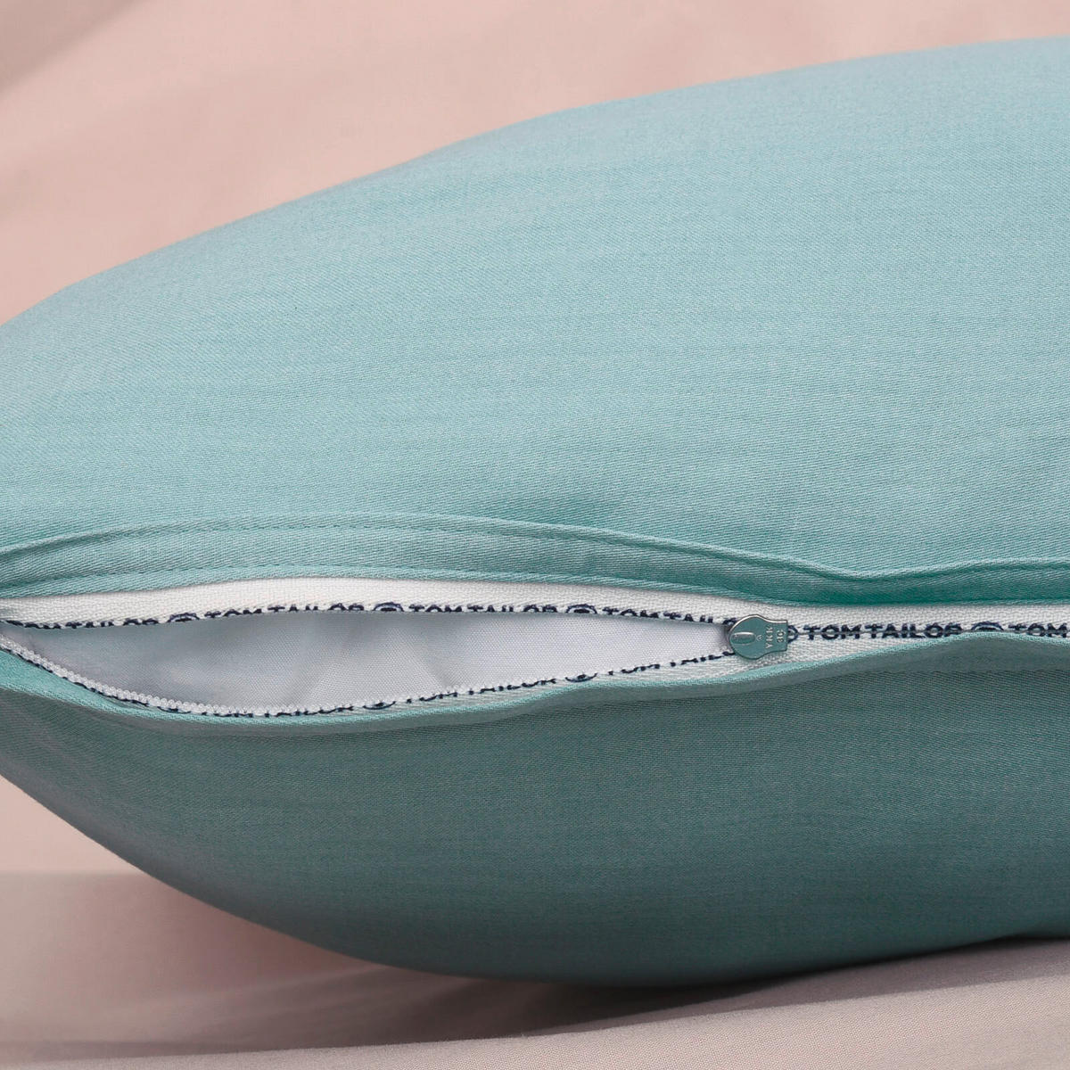 WENDEBETTWÄSCHE Satin 155/220 cm  - Hellgrün, Basics, Textil (155/220cm) - Tom Tailor