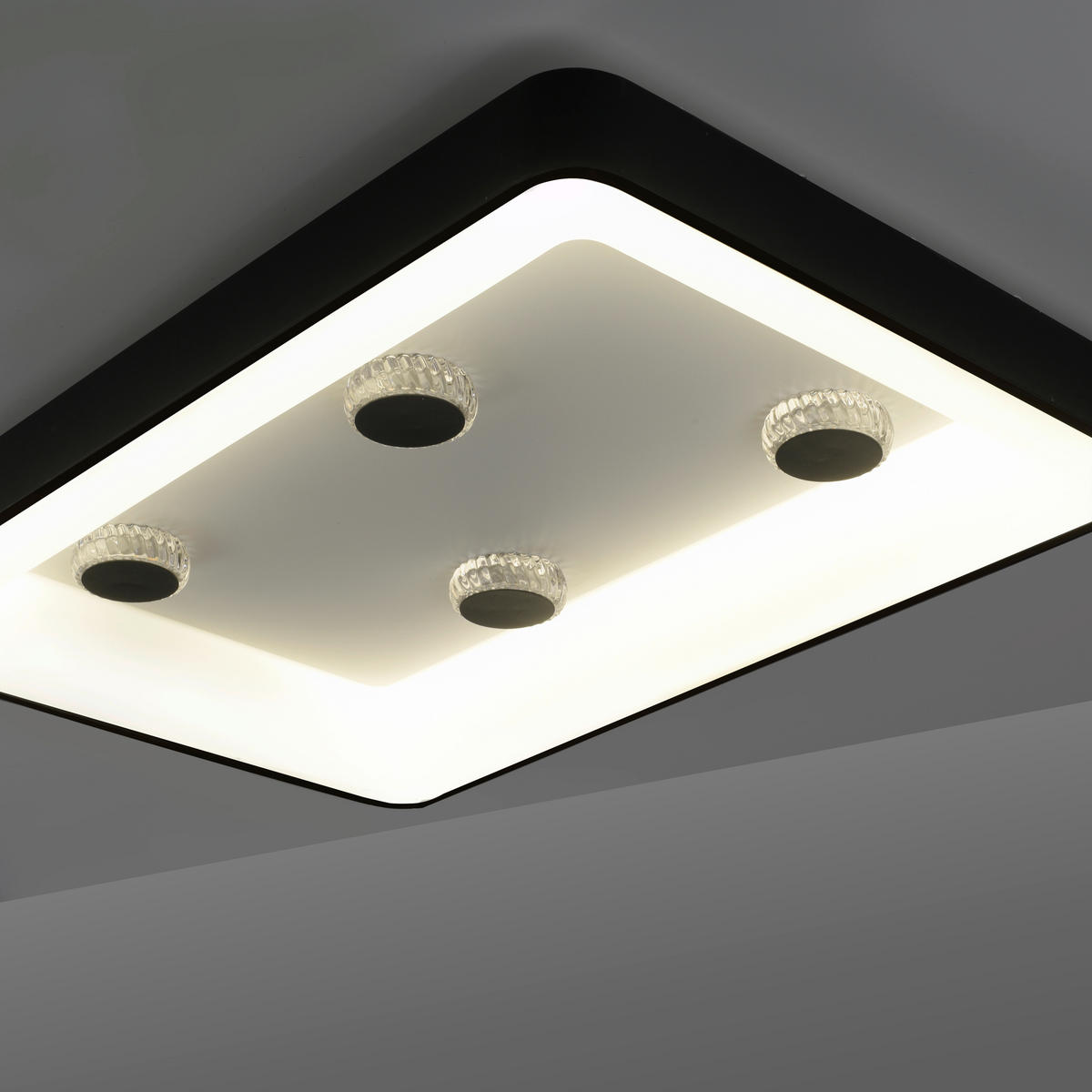 LED-DECKENLEUCHTE 90,5/60,5/10,5 cm   - Basics, Kunststoff/Metall (90,5/60,5/10,5cm)