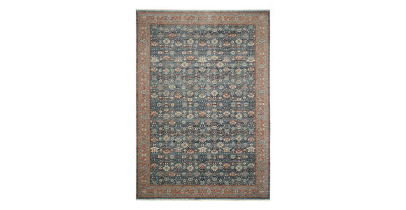 VINTAGE-TEPPICH 200/290 cm Picardie Blau, Terracotta  - Blau/Terracotta, Design, Textil (200/290cm) - Novel