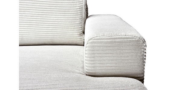 ECKSOFA Naturfarben Cord Rückenkissen, Bettkasten, Schlaffunktion, Rücken echt, Liegefläche im Originalstoff  - Schwarz/Naturfarben, KONVENTIONELL, Textil/Metall (240/150cm) - Carryhome