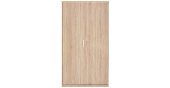 KLEIDERSCHRANK in Sonoma Eiche - Silberfarben/Sonoma Eiche, KONVENTIONELL, Holzwerkstoff/Metall (106/194/54cm) - Xora