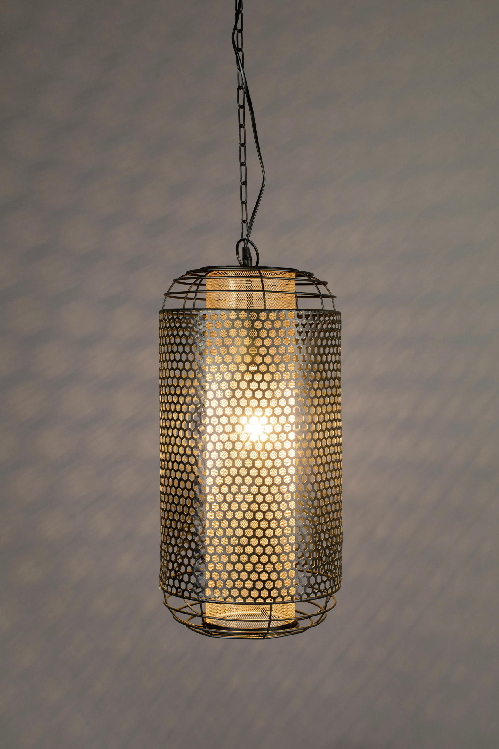 HÄNGELEUCHTE 26/209,5 cm   - Messingfarben/Schwarz, Trend, Metall (26/209,5cm) - Zuiver