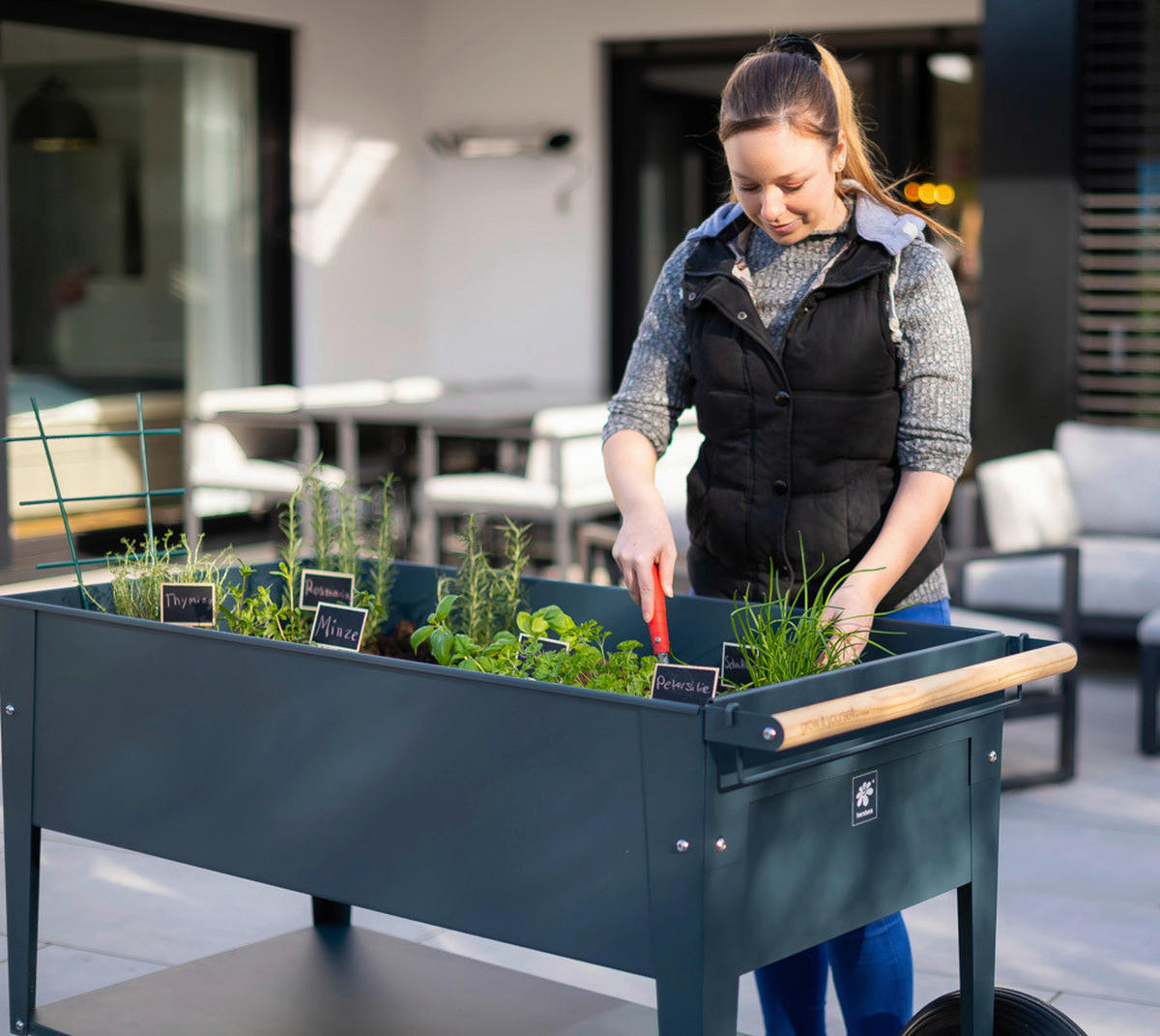 HOCHBEET  - Anthrazit, Basics, Metall (60/80/120cm) - Ambia Garden