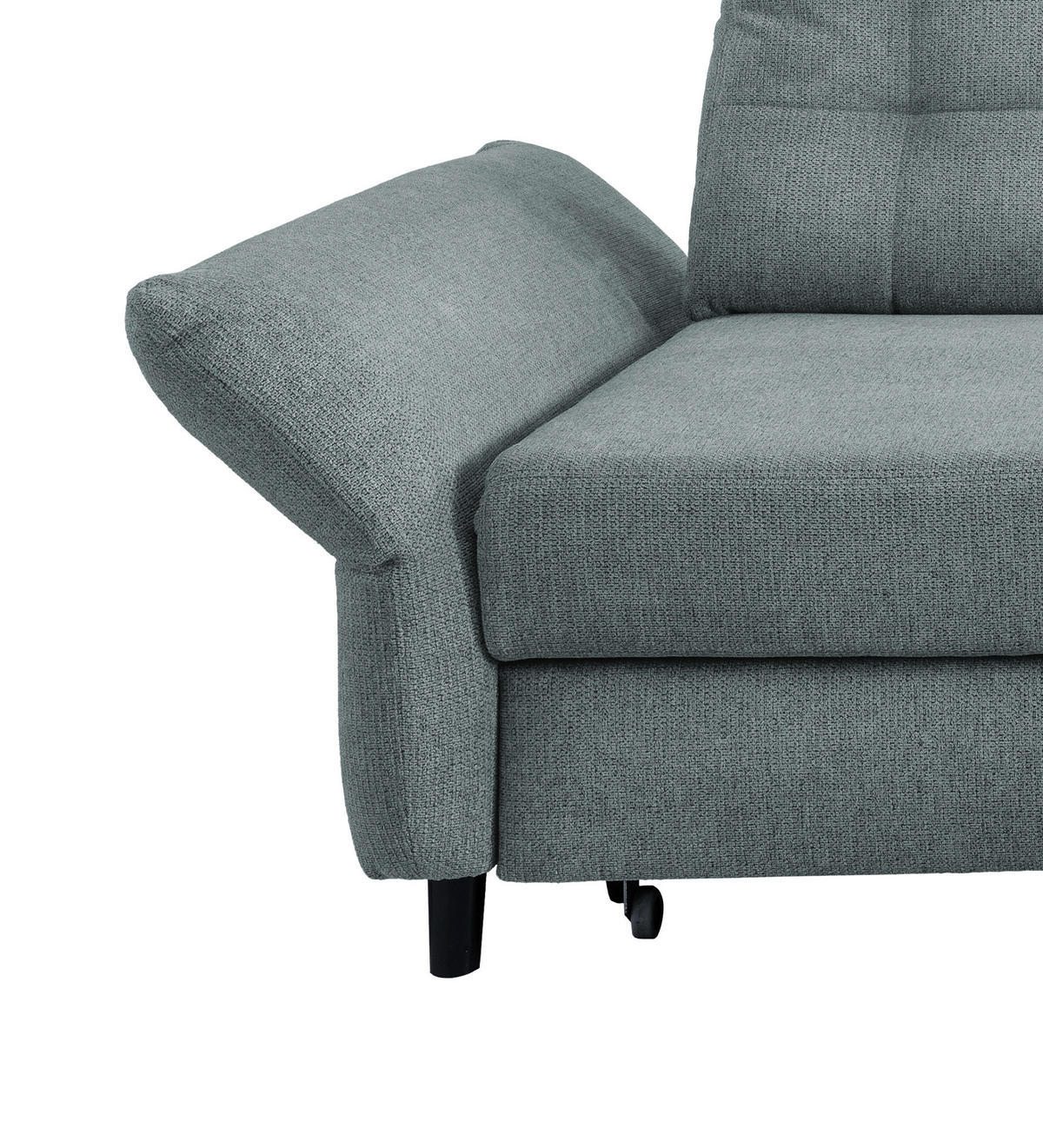 ECKSOFA in Chenille Blau  - Mintgrau/Blau, MODERN, Holz/Textil (250-280/176cm) - Livetastic