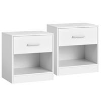 NOČNÁ SKRINKA, biela, 39/41/28 cm - biela, Modern, kompozitné drevo (39/41/28cm) - MID.YOU