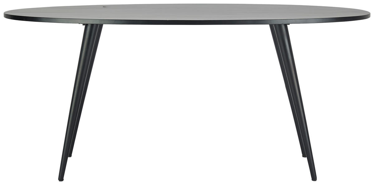 ESSTISCH in Holz, Metall   - Schwarz, Natur, Holz/Metall (175/76/90cm) - MID.YOU