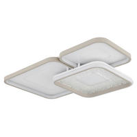 LED-DECKENLEUCHTE 65/45,5/10 cm   - Sandfarben/Klar, Design, Kunststoff/Metall (65/45,5/10cm) - Globo