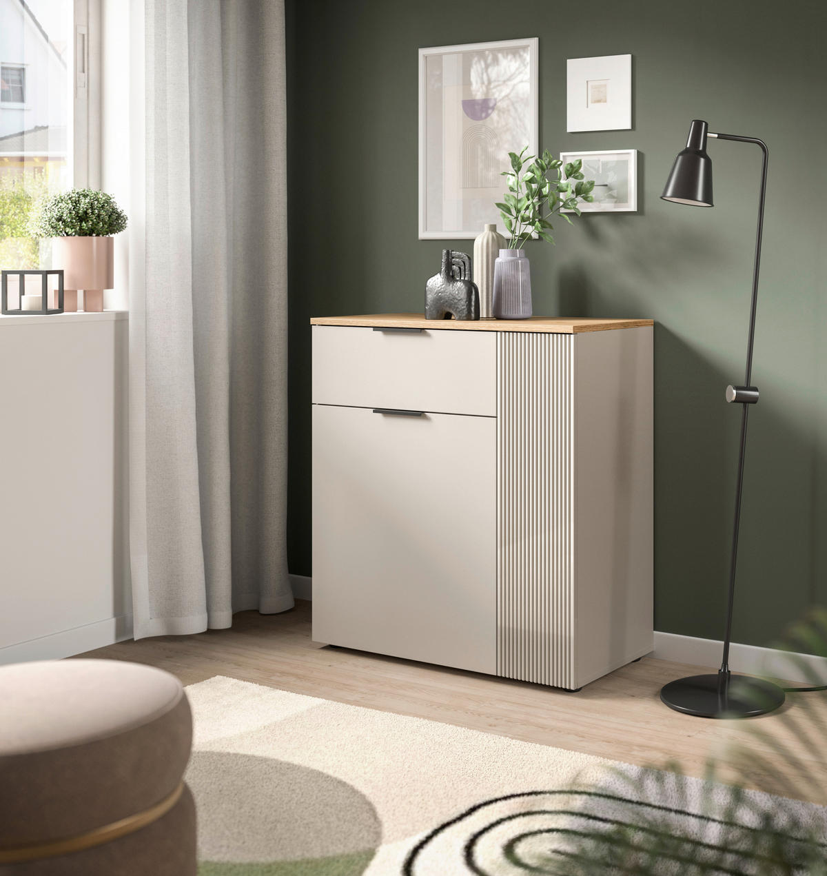 BYRÅ 80/86/38 cm  - svart/kashmir, Design, trämaterial/plast (80/86/38cm) - MID.YOU