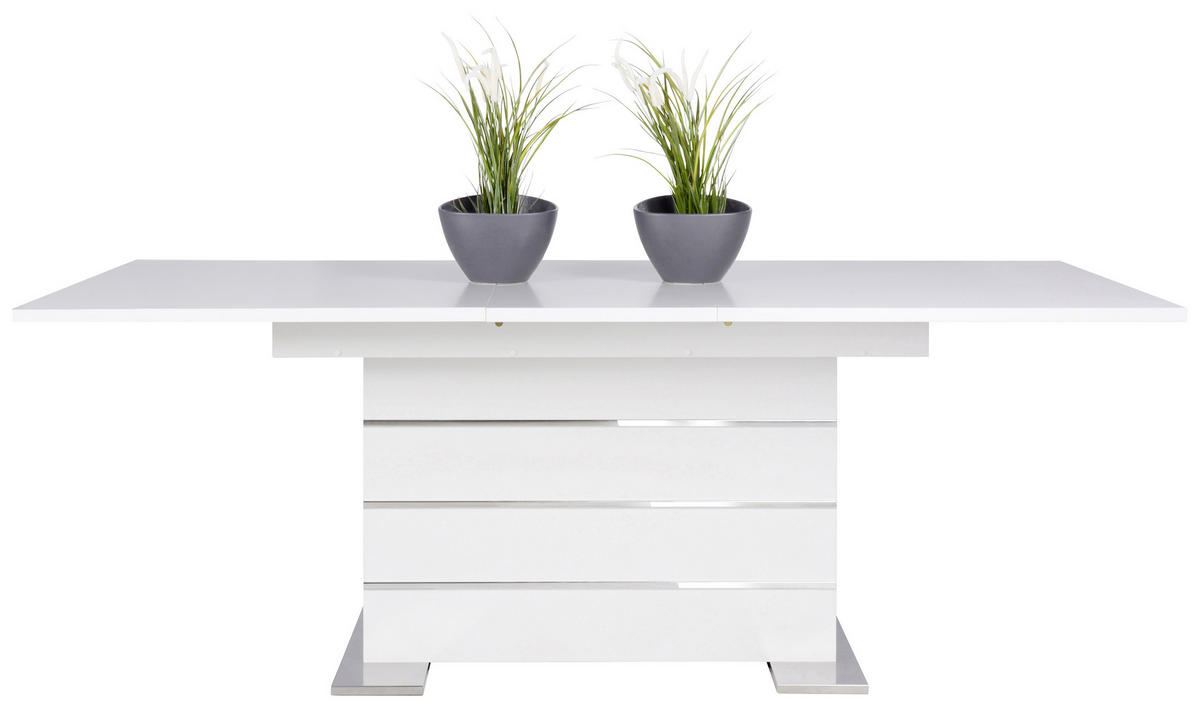 TRPEZARIJSKI STO  bela   - bela, Dizajnerski, pločasti materijal (160/200/90/75cm) - Xora