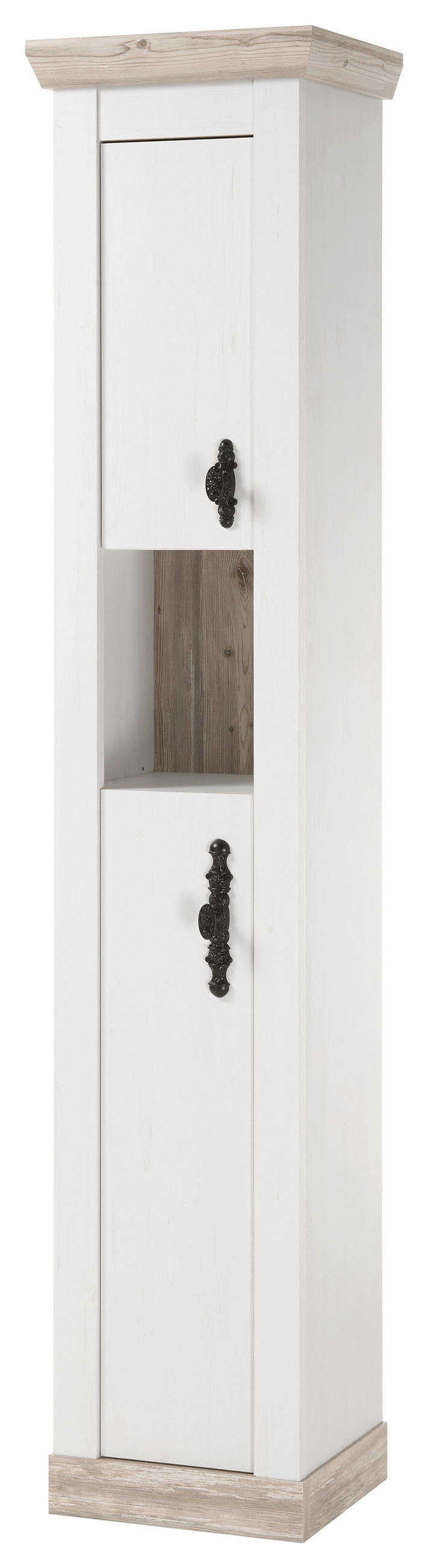 BADEZIMMER 3-teilig  in  - Schwarz/Weiß, Design, Holzwerkstoff/Metall (143/200/46cm) - MID.YOU