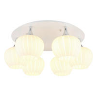 DECKENLEUCHTE  65/25,5 cm    - Chromfarben/Opal, KONVENTIONELL, Glas/Metall (65/25,5cm) - Globo
