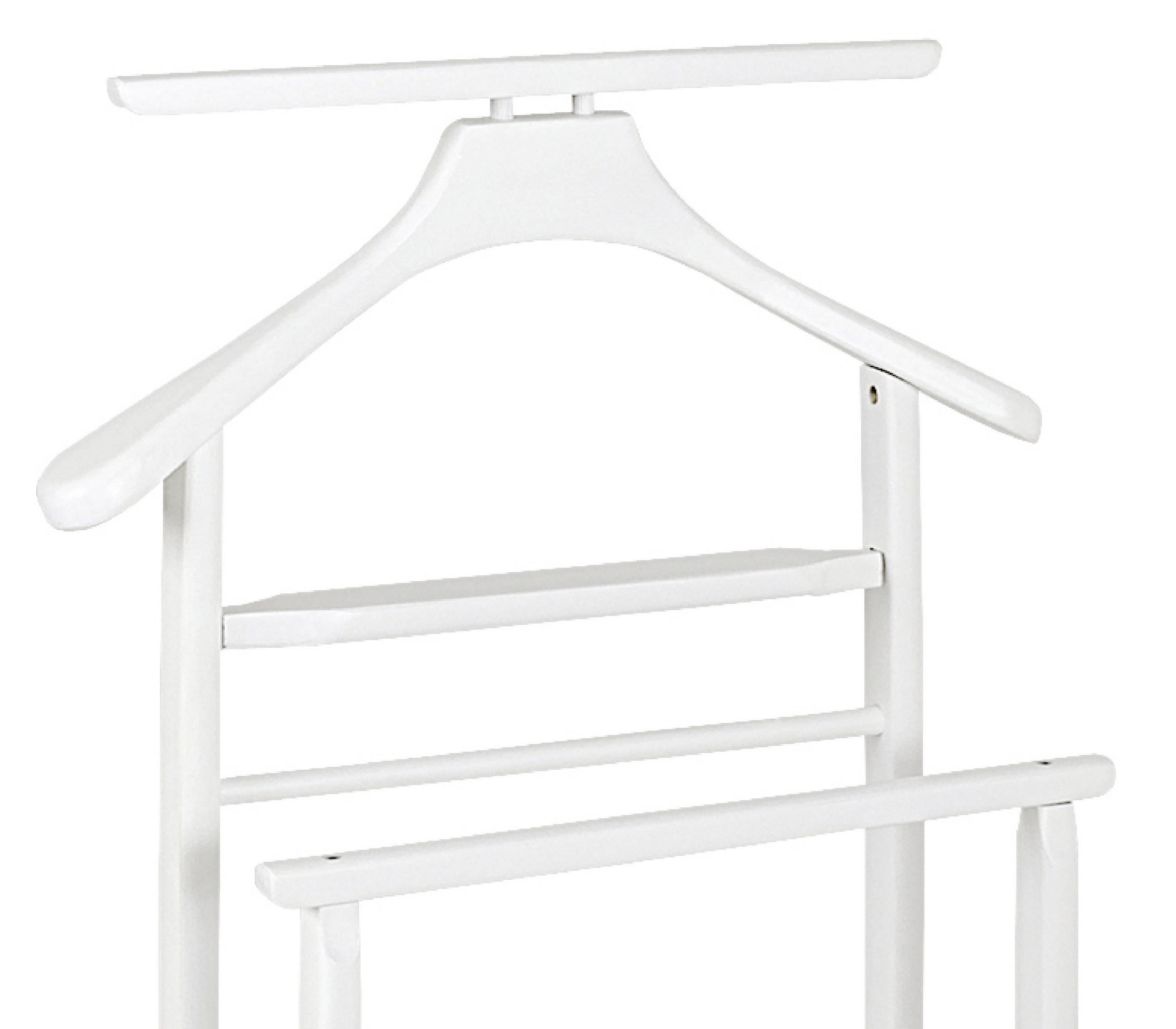 HERRENDIENER Weiß  - Weiß, Basics, Holz (47/102/36cm)