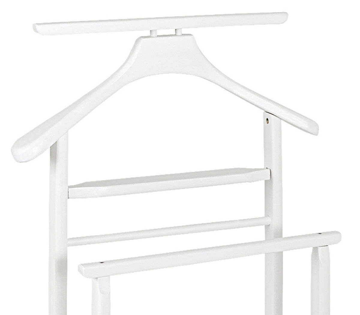 HERRENDIENER Weiß  - Weiß, Basics, Holz (47/102/36cm)