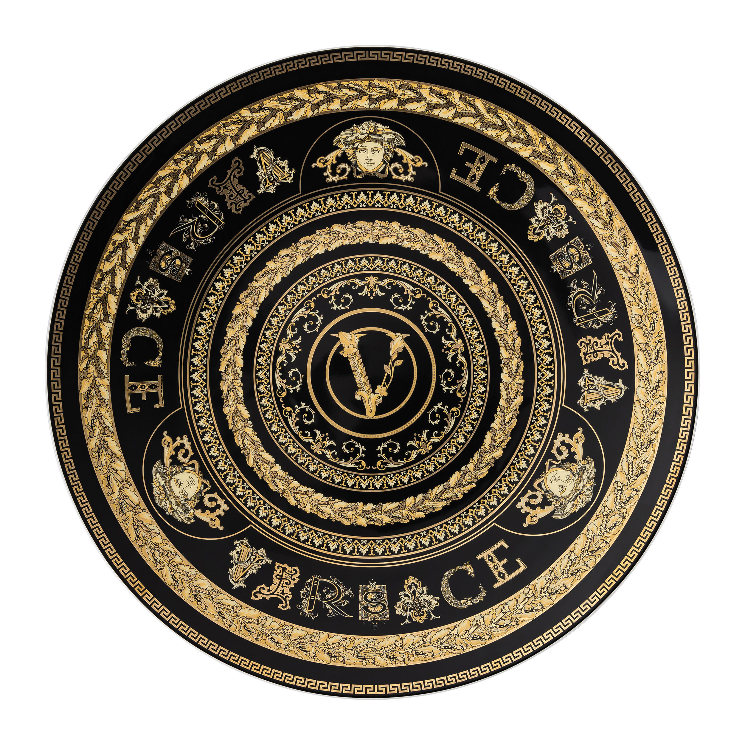 TANJIR          33/33/2 cm   - zlatna/crna, Osnovno, keramika (33/33/2cm) - Versace