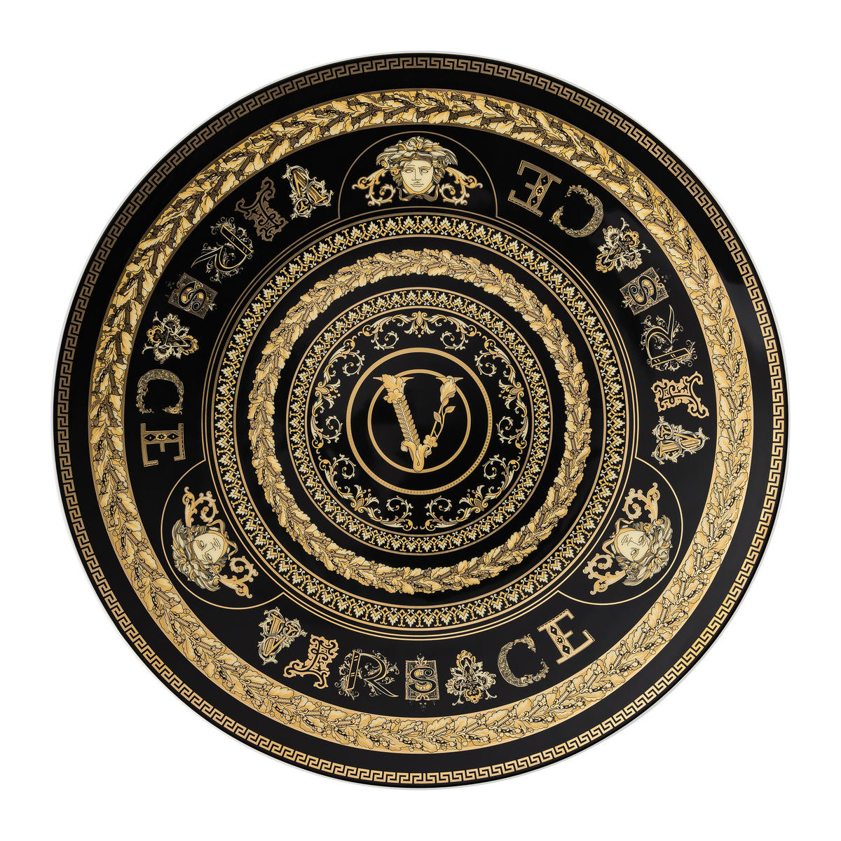 TANJIR          33/33/2 cm   - zlatna/crna, Osnovno, keramika (33/33/2cm) - Versace