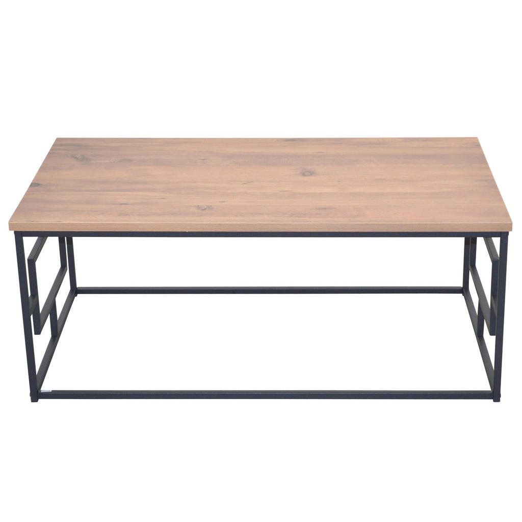Thumbnail - Mid.you Couchtisch, Schwarz, Eiche, Metall, Holzwerkstoff, Uni, rechteckig, eckig, 100x40x60 cm, einfacher Aufbau, Wohnz...