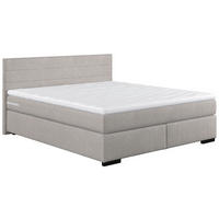 POSTELJA BOXSPRING   x  , les, umetna masa, tekstil siva  - siva/črna, Basics, umetna masa/tekstil (180/200cm) - Carryhome
