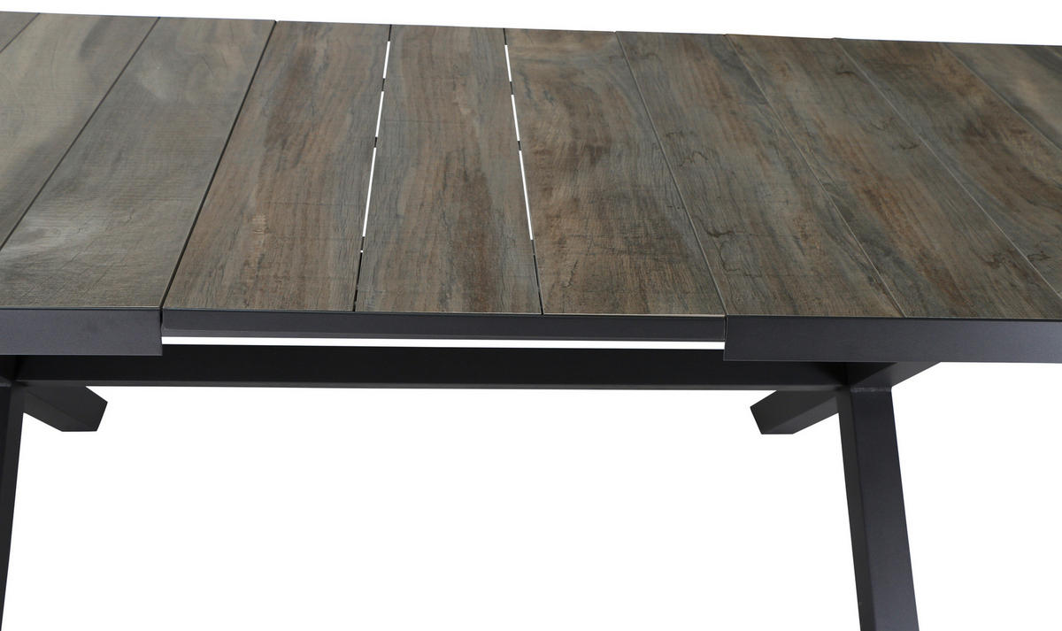 GARTENGARNITUR 7-teilig  - Grau, Basics, Keramik/Kunststoff (100/109/200cm) - Siena Garden