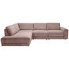 ECKSOFA in Feincord Altrosa  - Schwarz/Altrosa, Design, Kunststoff/Textil (242/316cm) - Niels Andersson